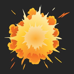 explosion animation effect for game burst vector image