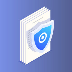 File Protection Icon - Secure Data vector image
