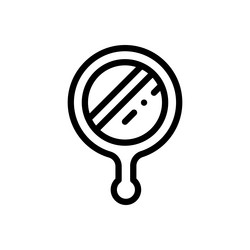 hand mirror icon thin linear style design vector image