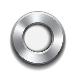 Metallic Donut Button Template vector image