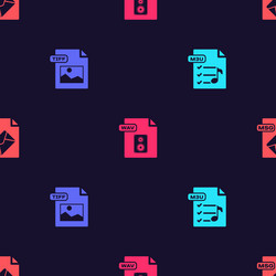 set m3u file document tiff wav and msg vector image