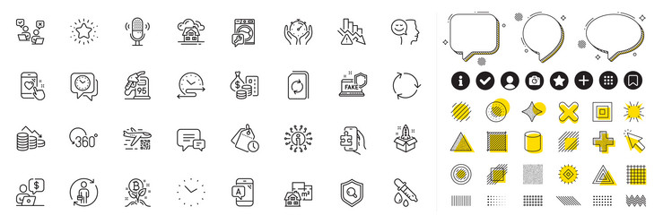 set of inspect bitcoin project and business vector image