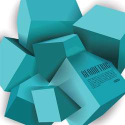 abstract of blue 3d cubes structure vector image