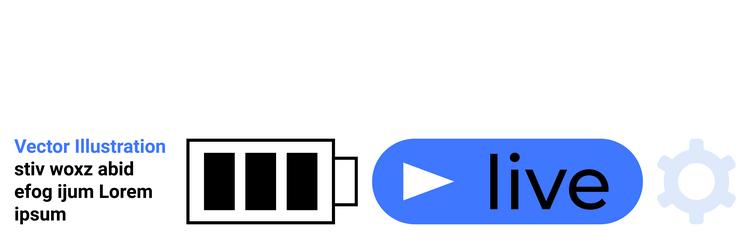 battery icon transitioning into play button vector image