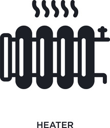 heater isolated icon simple element from winter vector image