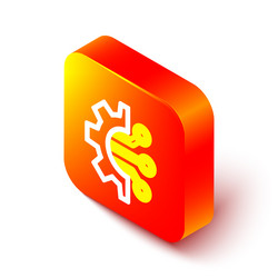 isometric line algorithm icon isolated on white vector image