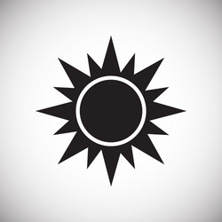 sun icon on white background for graphic and web vector image