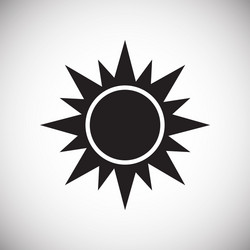 sun icon on white background for graphic and web vector