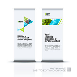 Abstract business set of modern roll up vector