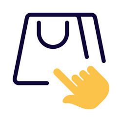 drag the pointer over bag to choose vector image