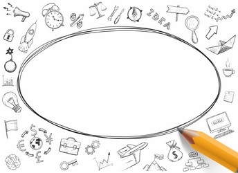Empty Oval Frame for Text vector image