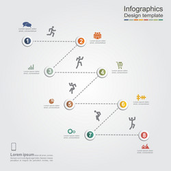 infographic design template with elements vector image