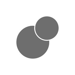 pie chart intersecting circles venn diagram grey vector image