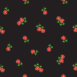 Red Floral Scatter Pattern Vector Image