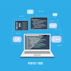 Digital java code text computer software coding Vector Image