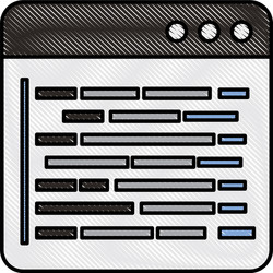 source page programming development web data vector image