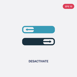 two color desactivate icon from user interface vector image