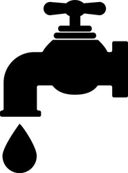 Water tap icon on white background tap vector