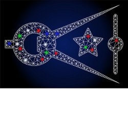 bright mesh network quality inspection with light vector image