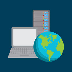 database storage computer vector image