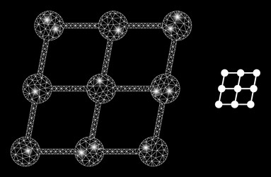 polygonal 2d mesh inclined grid nodes with light vector image
