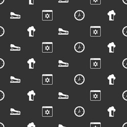 set clock cloud database stapler and browser vector image