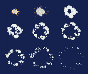 set frame-by-frame images explosion vector