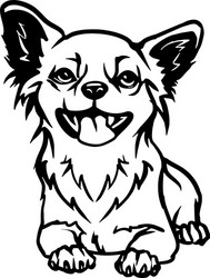 Adorable Lying Chihuahua Vector Image