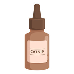 brown catnip extract in dropper bottle vector image