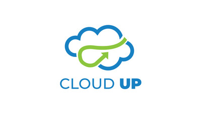cloud up logo can be used for upload icons vector image
