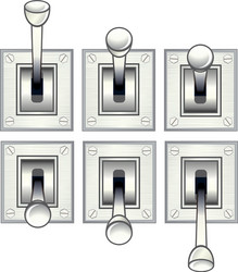Multiple Toggle Switches vector image