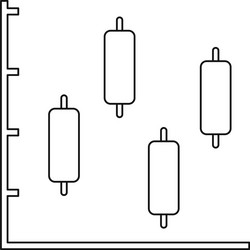 new diagram icon thin line vector image