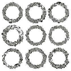 particle ring icon circular dust shape textured vector image