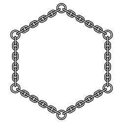 abstract contour hexagon chain vector