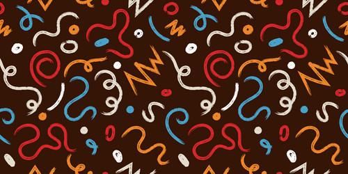 abstract pattern with hand drawn marker elements vector image