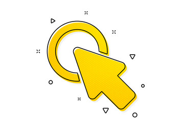 click here icon push button sign vector image