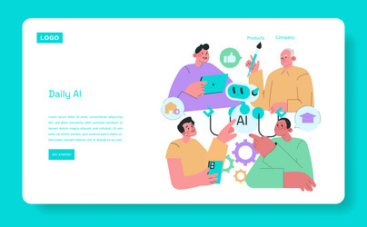 collaborative ai brainstorming vector image