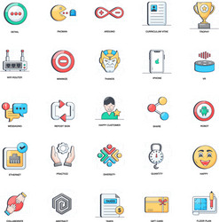 conceptual flat icons set vector