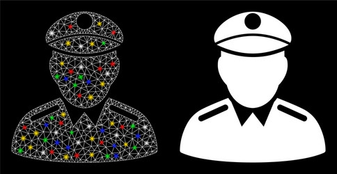flare mesh 2d colonel icon with spots vector image