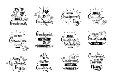 Grandparents Day Celebration Banners Vector Image