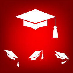 mortar board or graduation cap vector