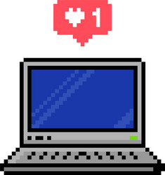 pixel style social media like speech bubble vector image