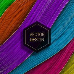 wavy colorful layer background with hexagonal vector image
