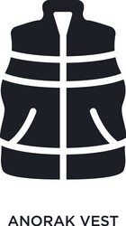 anorak vest isolated icon simple element from vector image