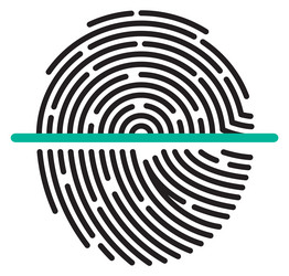 Fingerprint Data Security Scan vector image