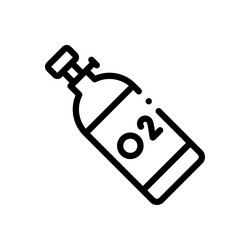 oxygen tanks icon thin linear style design vector image