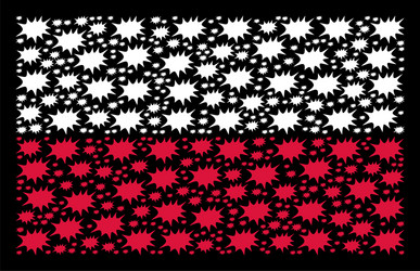 Poland flag collage of boom bang items vector