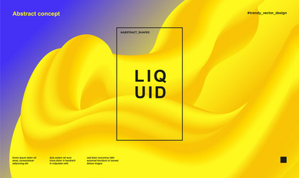 trendy design template with fluid gradient shapes vector image