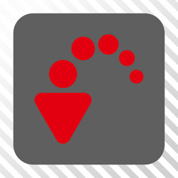 undo rounded square button vector image