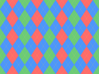 vibrant argyle pattern in coral blue and green vector image